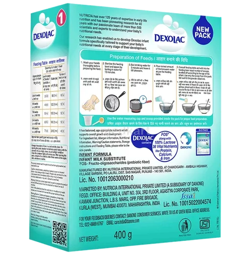 dexolac 1 infant powder 400 gm
